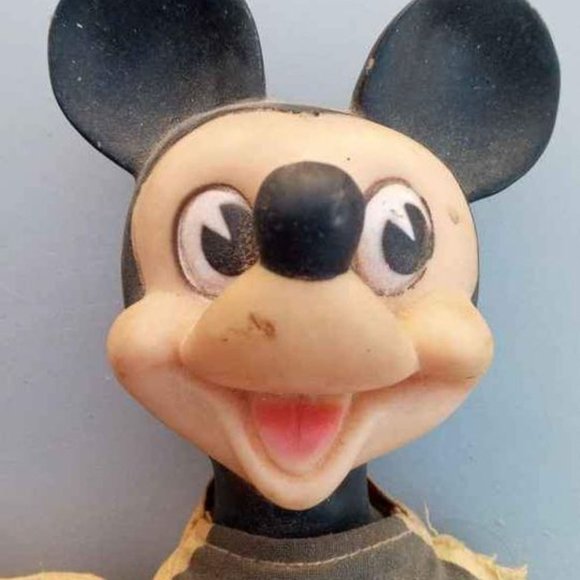 VINTAGE MICKEY MOUSE 1960S HAND PUPPET BY GUND FOR DISNEY PLASTIC AND CLOTH - Picture 4 of 6